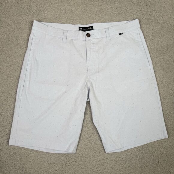 Travis Mathew Shorts Mens 38 Blue Speckle Performance Golf 11" Stretch Casual - Picture 1 of 10